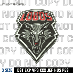 new mexico lobos logo embroidery designs,logo embroidery, embroidery file, sport embroidery, ncaa embroidery