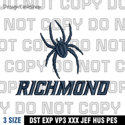 richmond spiders logo embroidery designs,logo embroidery, embroidery file, sport embroidery, ncaa embroidery