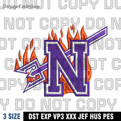northwestern state demons logo embroidery design,logo embroidery, embroidery file, sport embroidery, ncaa embroidery