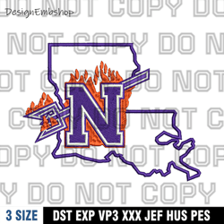 northwestern state demons logos embroidery design,logo embroidery, embroidery file, sport embroidery, ncaa embroidery