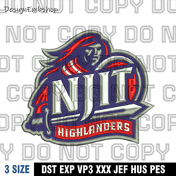 njit highlanders logos embroidery design,logo embroidery, embroidery file, sport embroidery, ncaa embroidery