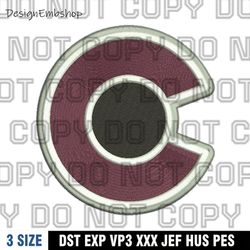 colorado avalanche secondary logo embroidery design, nhl logo embroidery designs, sport embroidery, nhl embroidery