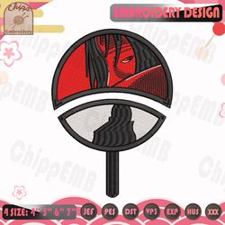 uchiha clan embroidery design, naruto embroidery design, anime embroidery, machine embroidery designs, instant download