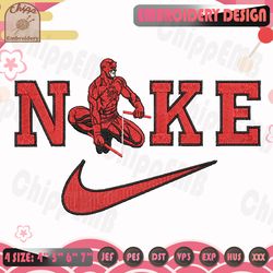 nike x daredevil embroidery design, anime embroidery design, digital embroidery files, machine embroidery designs