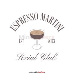espresso martini social club est 2023 svg