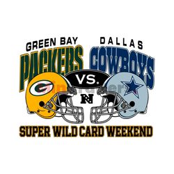 green bay packers vs dallas cowboys helmet super wild card svg
