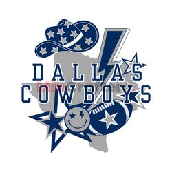 dallas cowboys star lighting hat football svg digital download