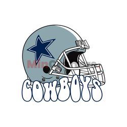 retro dallas cowboys helmet football svg