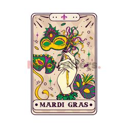 retro mardi gras tarot card png