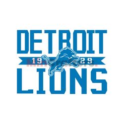 retro detroit lions football team 1929 svg digital download