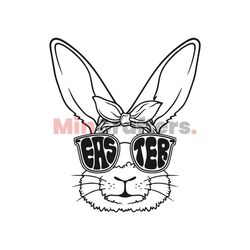 Retro Easter Bunny Glasses SVG
