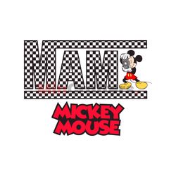 mama mickey mouse checkered disney mom svg