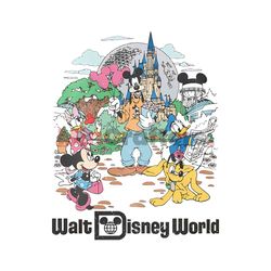 vintage walt disney world mickey and friends png