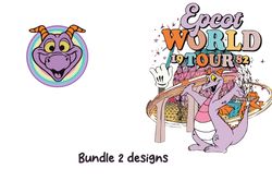 bundle 2 file disney epcot world tour png, figment 1982 png, purple epcot , disney world , disney vacay png