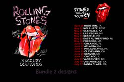 bundle 2 file vintage rolling stones tour 2024 , rolling stones band fan ,hackney diamonds tour ,rock and roll png