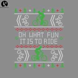 biking oh what fun it is to ride ugly christmas sweater bike designugly christmas sweater png