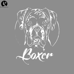 funny proud boxer dog portrait png christmas