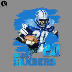 barry sanders art retro football sports png download