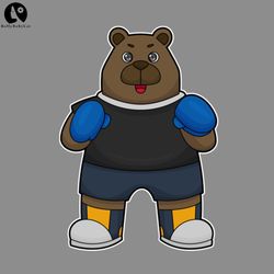 bear as boxer with boxing gloves sport png boxing png download