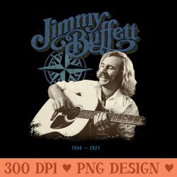 jimmy buffett tribute vintage style (blue) design - png printables
