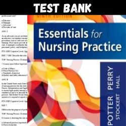 Latest 2023 Essentials for Nursing Practice 9th Edition Potter Perry Test bank |  All Chapters