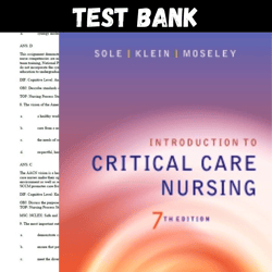 latest 2023 introduction to critical care nursing 7th edition sole test bank |  all chapters