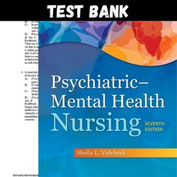 latest 2023 psychiatric mental health nursing 7th edition videbeck test bank |  all chapters