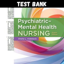 latest 2023 psychiatric-mental health nursing 8th edition by sheila l.videbeck test bank |  all chapters