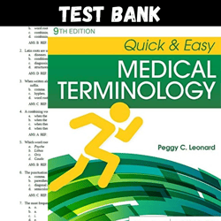 latest 2023 quick & easy medical terminology 9th edition leonard test bank |  all chapters