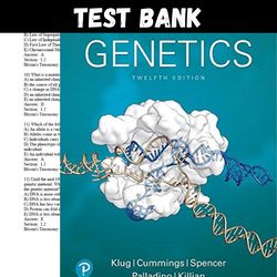 latest 2024 concepts of genetics, 12th edition klug test bank | all chapters