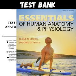 latest 2024 essentials of human anatomy & physiology 12th edition test bank | all chapters