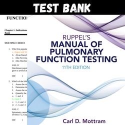 latest 2024 ruppel's manual of pulmonary function testing 11th edition test bank | all chapters