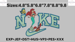 nike ariel embroidery file 6 sizes
