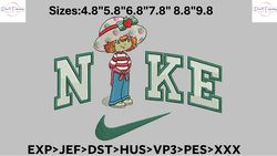nike strawberry embroidery file 6 sizes