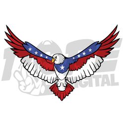 eagle american flag flying svg, eagle svg, independence svg file