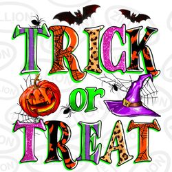 trick or treat png sublimation design download, happy halloween png, spooky season png, spooky pumpkin png