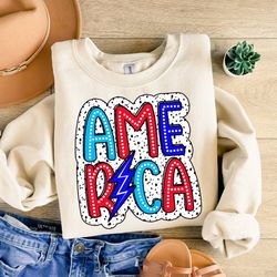 america png, 4th of july png, digital download png, bright doodle, dalmatian dots, independence day png, mom shirt desig