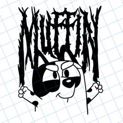 muffin metal blue dog svg || png || digital download