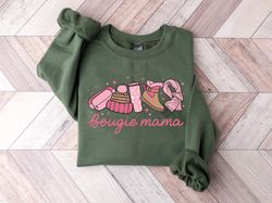 bougie mama pink christmas sweatshirt,christmas pink vibes hat bag boot thermos tumbler scarf sweatshirt,christmas crewn