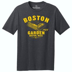 throwbackmax boston garden 1928 hockey classic cut, premium tri-blend tee shirt - past home of your boston bruins - blac