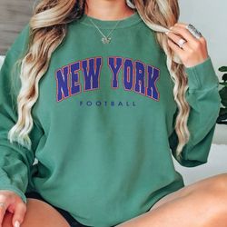 new york giants football crewneck sweatshirt  vintage new york giants football sweatshirt  new york giants football hood