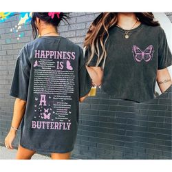 happiness is a butterfly shirt, lana del rey shirt, lana del rey happiness is a butterfly shirt, lana del rey gift for m