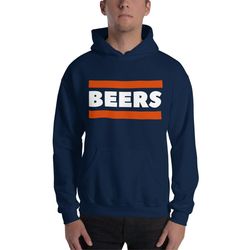 chicago beers bears hoodie navy blue hooded sweatshirt - chicago bears hoodie