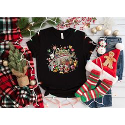 Vintage Disney Epcot Christmas Shirt, Mickey Friends Christmas Shirt, Joy to the World Shirt, Mickey's Very Merry Christ