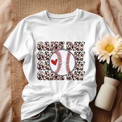 leopard baseball game day softball shirt