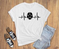 heartbeat football t shirt ,football fan t-shirt ,gift shirt for football player ,football lover tee ,gift for her ,foot