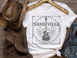 nashville shirt, tennessee t shirt, nashville music city shirt, nashville gift, guitar shirt, country music shirt, trend