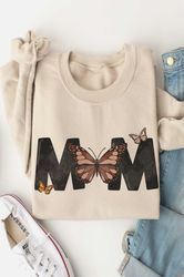 butterfly mom graphic crewneck, mother's day shirt, mother's day sweatshirt, mother's day gift, gift for mom, mom life,