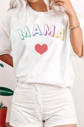 mama heart graphic tee, graphic shirt, mother's day shirt, mother's day sweatshirt, mother's day gift, gift for mom, mom