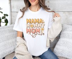 mom life shirt, motherhood v-neck shirt, mothers day gift, mom shirt, floral mom shirt, funny bruh shirt